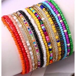 30 piece stackable beaded bracelets